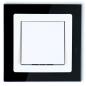 Karlik Deco czarny/biały - ramka efekt szkła 1-krotna - 12-0-DRS-1