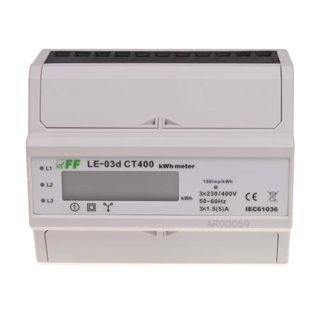 Licznik energii elektrycznej 3-fazowy LE-03d CT-400 F&F