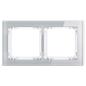 Karlik Deco szary/biały - ramka efekt szkła 2-krotna - 15-0-DRS-1