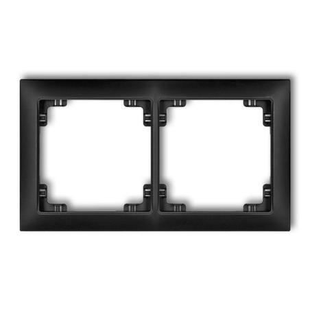 Karlik Deco Soft czarny mat - ramka 2-krotna - 12DRSO-2