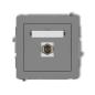 Karlik Deco szary mat - gniazdo antenowe typu F (1xSAT) - 27DGF-1