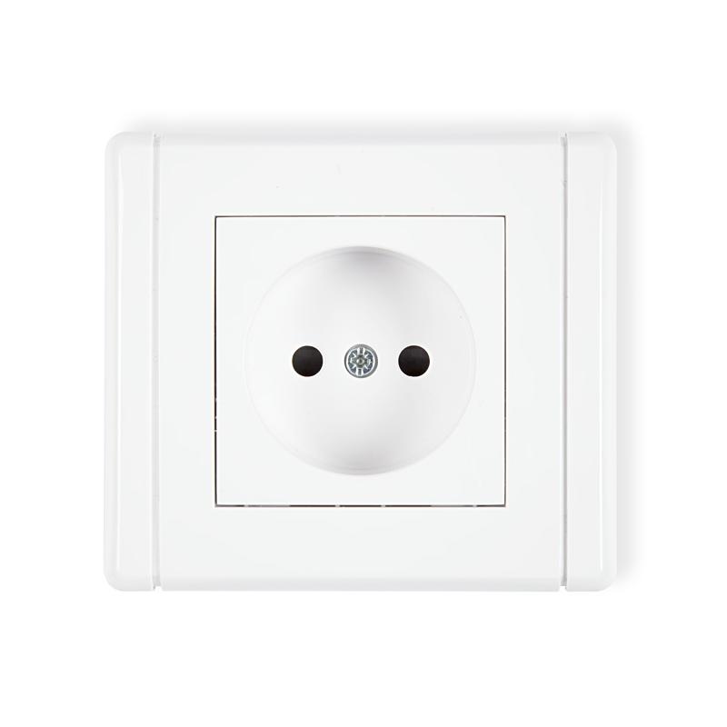 Karlik Flexi biały - gniazdo pojedyncze bez uziemienia - FGP-1