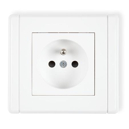 Karlik Flexi biały - gniazdo pojedyncze z uziemieniem - FGP-1z