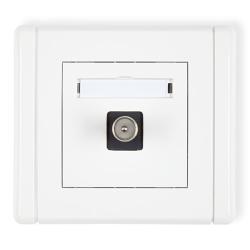 Karlik Flexi biały - gniazdo antenowe TV pojedyncze - FGTV-1 Karlik