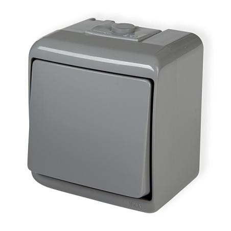 Karlik Junior popiel - łącznik jednobiegunowy IP54 - 10WHE-1 Karlik