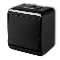 Karlik Junior czarny - łącznik schodowy IP54 - 12WHE-3