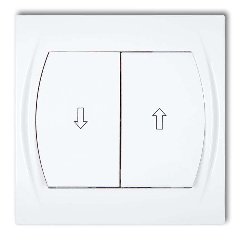 Karlik Logo biały - łącznik żaluzyjny odbijający - LWP-8