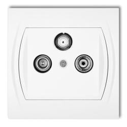 Karlik Logo biały - gniazdo RTV-SAT końcowe 1,5 dB- LGS Karlik