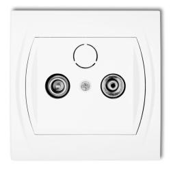 Karlik Logo biały - gniazdo RTV końcowe 2dB - G2K Karlik