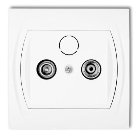 Karlik Logo biały - gniazdo RTV końcowe 2dB - G2K Karlik