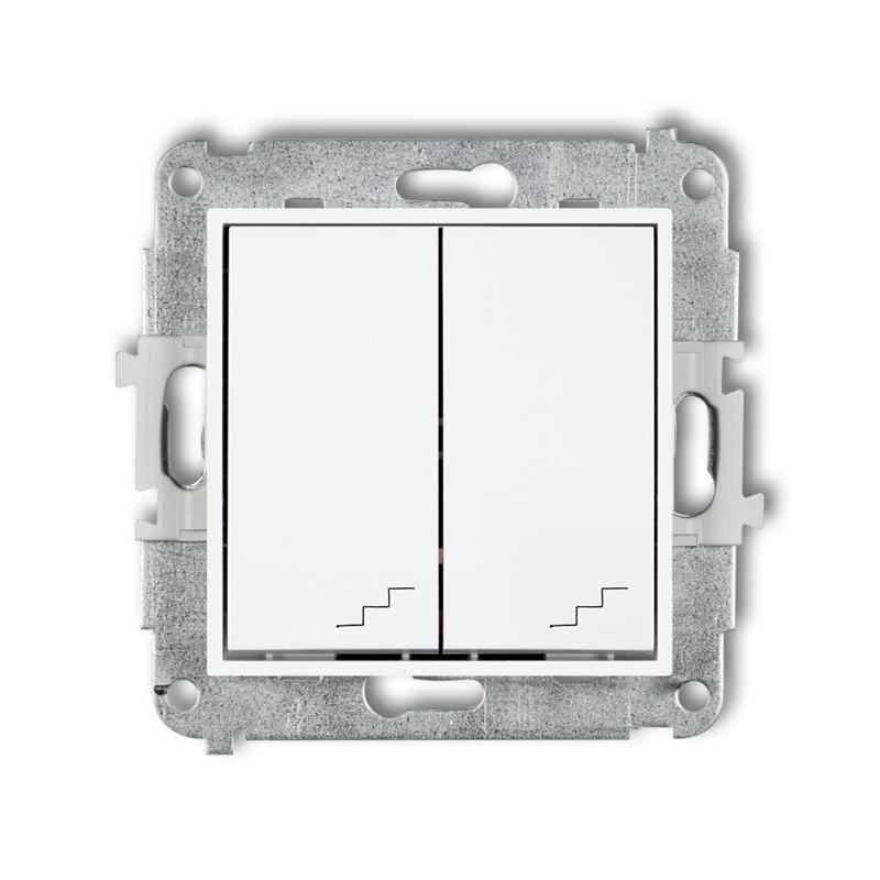 Karlik Mini biały - łącznik podwójny schodowy - MWP-33