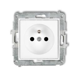 Karlik Mini biały - gniazdo pojedyncze z uziemieniem - MGP-1zp Karlik