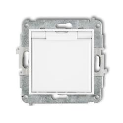 Karlik Mini biały - gniazdo pojedyncze bryzgoszczelne - MGPB-1zp Karlik