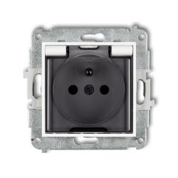 Karlik Mini biały - gniazdo pojedyncze bryzgoszczelne - MGPB-1zdp Karlik