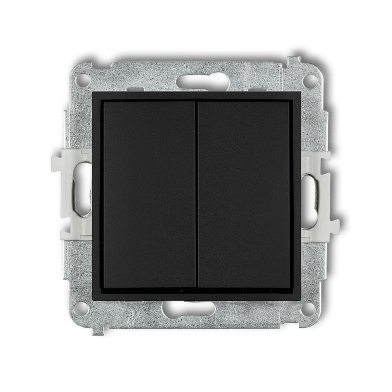 Karlik Mini czarny mat - łącznik podwójny zwierny - 12MWP-44.1