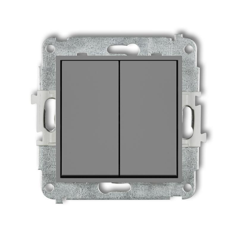 Karlik Mini szary mat - łącznik krzyżowy podwójny bez piktogramu - 27MWP-66.1 Karlik Mini szary mat - łącznik krzyżowy podwójny bez piktogramu - 27MWP-66.1