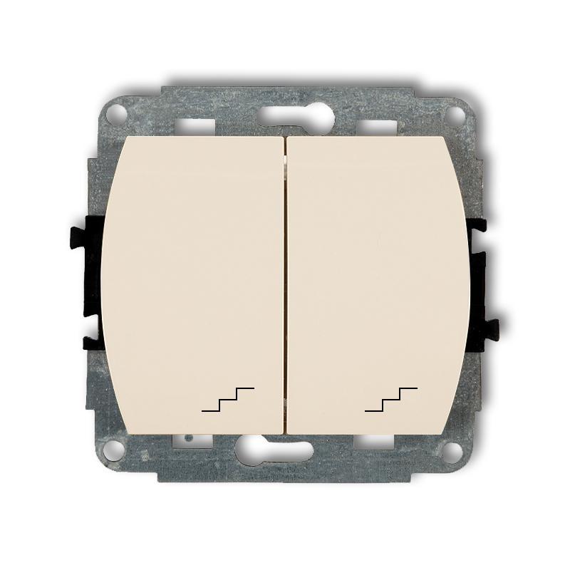 Karlik Trend beżowy - łącznik podwójny schodowy - 1WP-33