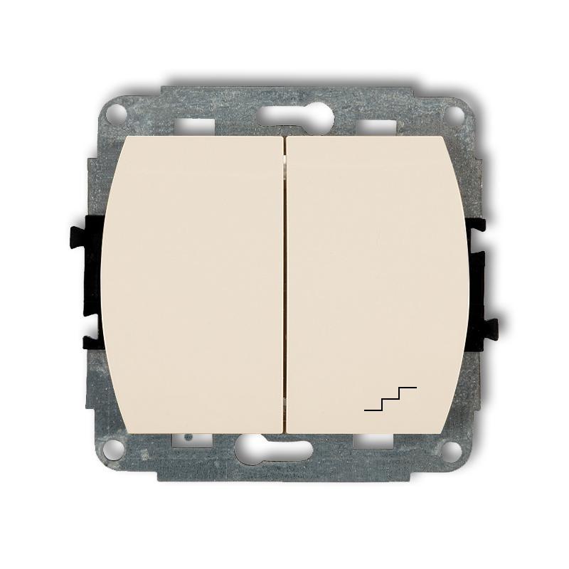 Karlik Trend beżowy - łącznik jednobiegunowy ze schodowym - 1WP-10