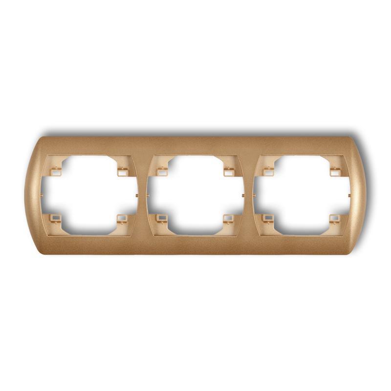 Karlik Trend złoty metalik - ramka 3-krotna pozioma - 8RH-3