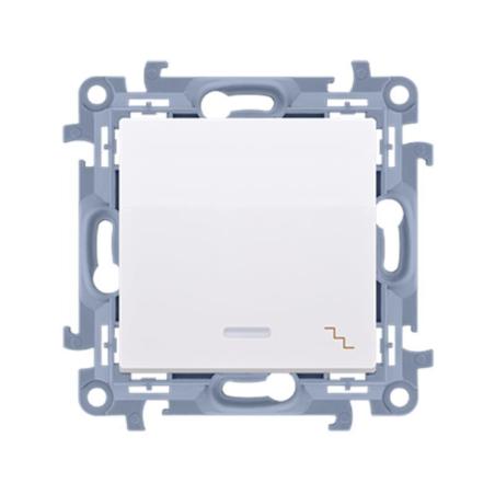 Simon 10 biały - łącznik schodowy podświetlany CW6L.01/11 Kontakt-Simon