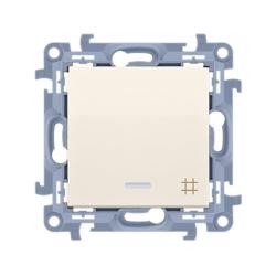 Simon 10 kremowy - łącznik krzyżowy podświetlany CW7L.01/41 Kontakt-Simon