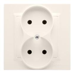 Simon 10 kremowy - gniazdo podwójne CG2/41 Kontakt-Simon