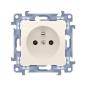 Simon 10 kremowy - gniazdo pojedyncze z uziemieniem CGZ1.01/41