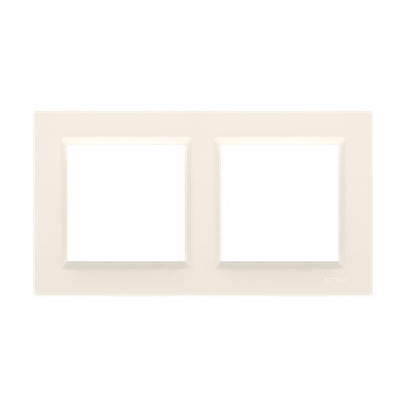Simon 10 kremowy - ramka podwójna CR2/41