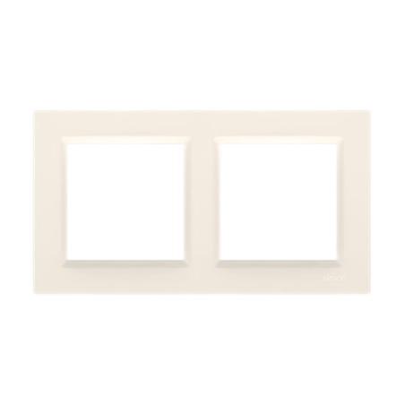 Simon 10 kremowy - ramka podwójna CR2/41