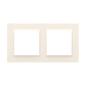 Simon 10 kremowy - ramka podwójna CR2/41