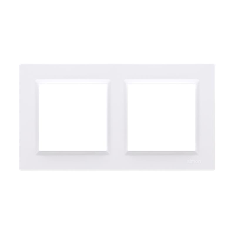 Simon 10 biały - ramka podwójna CR2/11
