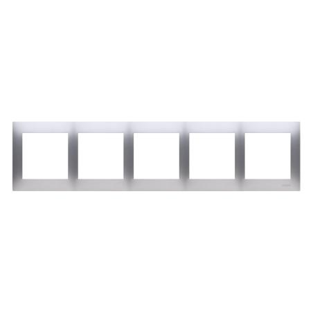 Simon 54 Premium srebrny mat - ramka pięciokrotna DR5/43