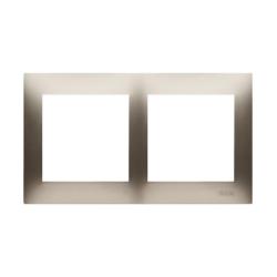 Simon 54 Premium złoty mat - ramka podwójna DR2/44