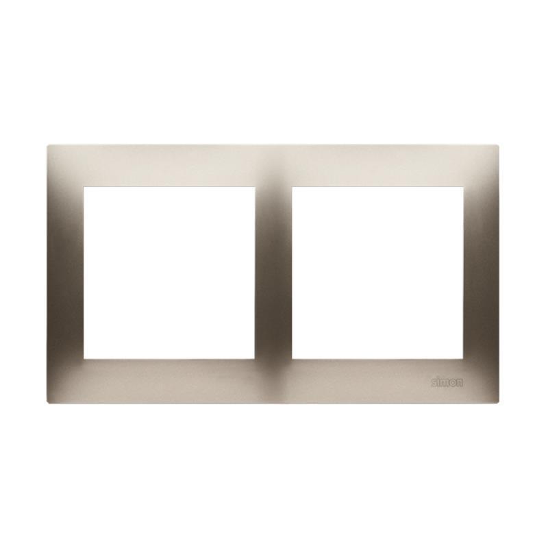 Simon 54 Premium złoty mat - ramka podwójna DR2/44