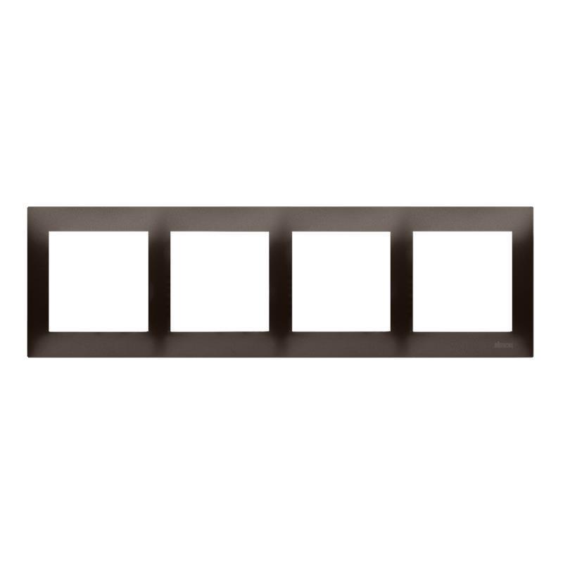 Simon 54 Premium brąz mat - ramka poczwórna DR4/46
