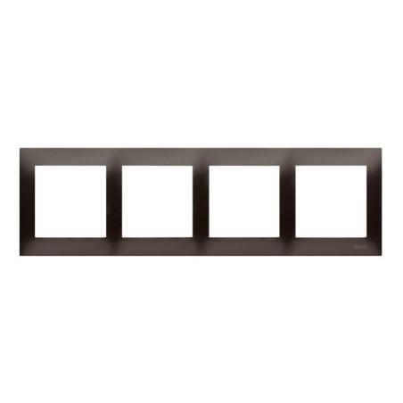 Simon 54 Premium brąz mat - ramka poczwórna DR4/46