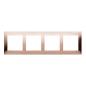 Simon 54 Premium miedź rustykalna metal - ramka poczwórna DR4/36