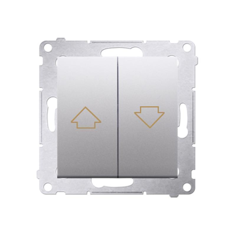 Simon 54 Premium srebrny mat - łącznik żaluzyjny odbijający 10AX DZP1.01/43 Simon 54 Premium srebrny mat - łącznik żaluzyjny odbijający 10AX DZP1.01/43