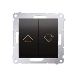 Simon 54 Premium antracyt - łącznik żaluzyjny odbijający do sterowania z wielu miejsc 10 AX DZP1W.01/48