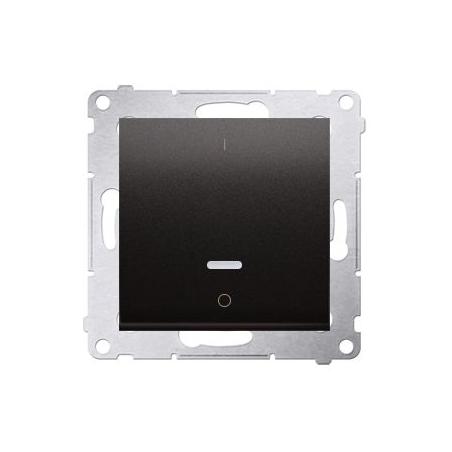 Simon 54 Premium antracyt - łącznik dwubiegunowy z podświetleniem 10AX DW2L.01/48