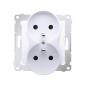 Simon 54 Premium biały - gniazdo podwójne z uziemieniem DGZ2MZ.01/11