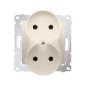Simon 54 Premium kremowy - gniazdo podwójne bez uziemienia DG2MZ.01/41