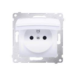 Simon 54 Premium biały - gniazdo z przesłonami bez uszczelki DGZ1BUZ.01/11