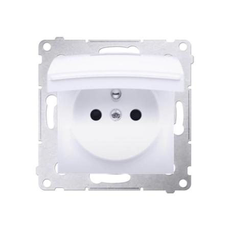 Simon 54 Premium biały - gniazdo z przesłonami bez uszczelki DGZ1BUZ.01/11