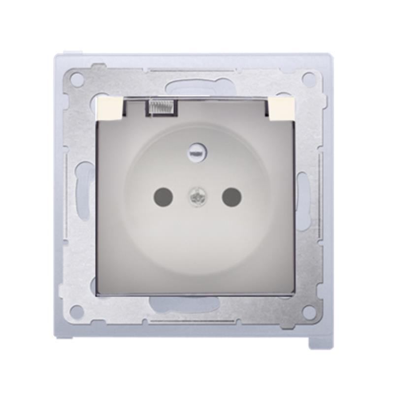 Simon 54 Premium kremowy - gniazdo z przesłonami z uszczelką DGZ1BZ.01/41A