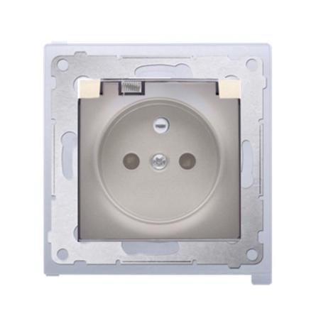 Simon 54 Premium złoty mat - gniazdo z przesłonami z uszczelką DGZ1BZ.01/44A