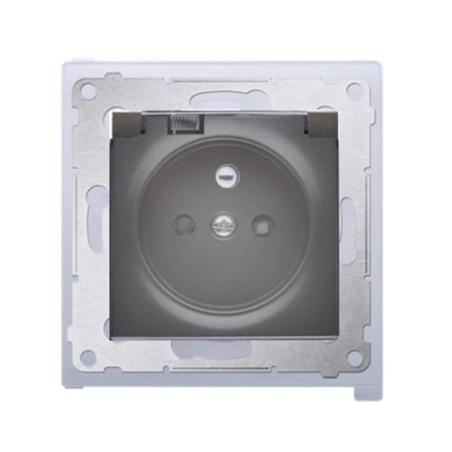 Simon 54 Premium antracyt - gniazdo z przesłonami z uszczelką DGZ1BZ.01/48A