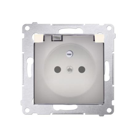 Simon 54 Premium kremowy - gniazdo z przesłonami bez uszczelki DGZ1BUZ.01/41A