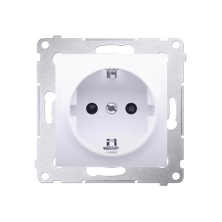 Simon 54 Premium biały - gniazdo schuko z przesłonami DGSz1Z.01/11