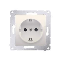 Simon 54 Premium kremowy - gniazdo schuko z przesłonami DGSz1Z.01/41